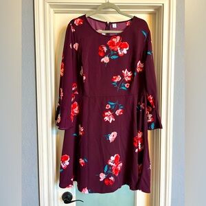 Floral Midi Dress from Old Navy with Bell Sleeves
